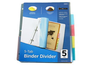 Wholesale School Supplies 5 Tab Binder Dividers Sold in Bulk